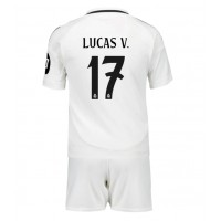 Maglie da calcio Real Madrid Lucas Vazquez #17 Prima Maglia Bambino 2024-25 Manica Corta (+ Pantaloni corti)